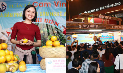 Người dân Thủ đô đổ xô mua đặc sản xứ Nghệ trong Tuần lễ cam Vinh tại Big C Thăng Long