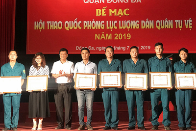 Bế mạc hội thao quốc phòng dân quân tự vệ quận Đống Đa