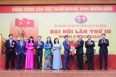 Cơ quan UBND quận Ba Đình tổ chức đại hội điểm cấp cơ sở