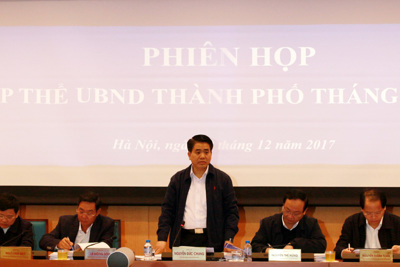 Họp tập thể UBND TP tháng 12/2017: Xem xét, quyết định 9 nội dung quan trọng