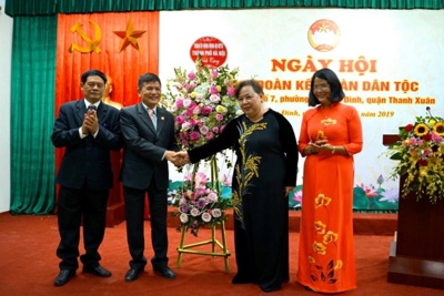 Chủ tịch HĐND TP Hà Nội dự Ngày hội Đại đoàn kết toàn dân tộc tại Thanh Xuân