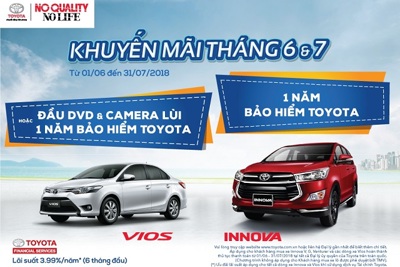 Toyota Việt Nam khuyến mãi lớn cho khách hàng trong tháng 6, 7