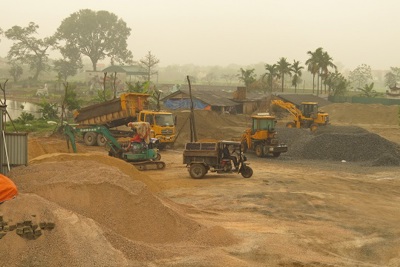 Xã Cao Dương (Thanh Oai): Bãi vật liệu xây dựng trái phép vẫn chưa bị xử lý