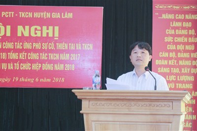 Huyện Gia Lâm triển khai công tác tìm kiếm cứu nạn năm 2018