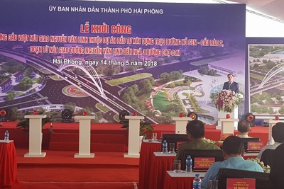 Hải Phòng khởi công xây dựng cầu vượt nút giao Nguyễn Văn Linh - cầu Rào 2