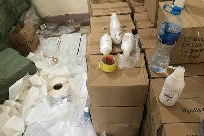 Hà Nội: Kho chứa “khủng” với hàng chục nghìn sản phẩm sữa tắm trắng giả mạo