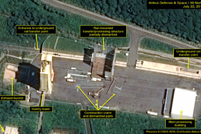 Triều Tiên tháo dỡ công trình quan trọng tại bãi thử tên lửa Sohae