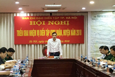 Hà Nội: Diễn tập khu vực phòng thủ bảo đảm giữ vững an ninh chính trị, trật tự an toàn xã hội