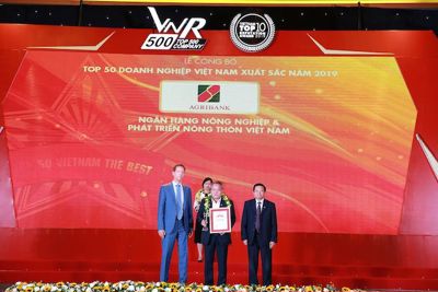 Agribank tiếp tục trong top 10 doanh nghiệp lớn nhất Việt Nam năm 2019