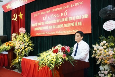 Chủ tịch UBND TP Nguyễn Đức Chung: Các phường mới tạo thuận lợi nhất cho người dân trong giao dịch hành chính