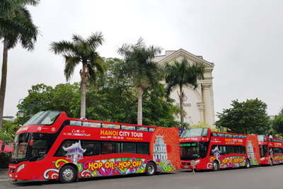 Xe buýt 2 tầng City tour đáp ứng tốt nhất nhu cầu đi lại cho hành khách dịp Tết