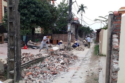 Xã Xuân Giang, huyện Sóc Sơn: Lan tỏa phong trào hiến đất làm đường