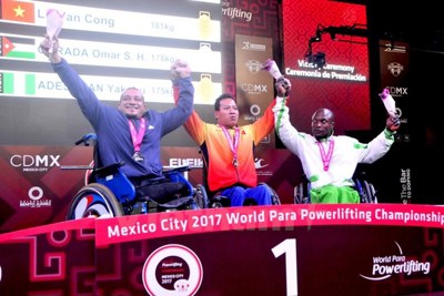 Việt Nam đạt thành tích cao ở giải cử tạ người khuyết tật thế giới