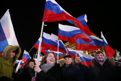 Hình ảnh ấn tượng nước Nga mừng chiến thắng lịch sử của Tổng thống Putin