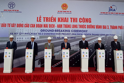 Triển khai thi công Dự án đầu tư xây dựng cầu cạn Mai Dịch – Nam Thăng Long