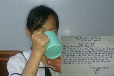 Hải Phòng: Phẫn nộ vụ việc cô giáo bắt học sinh uống nước giặt giẻ lau bảng