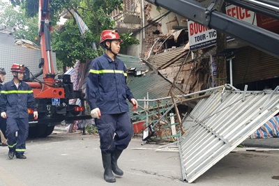 UBND quận Hoàn Kiếm thông tin chính thức vụ sập nhà 56 phố Hàng Bông
