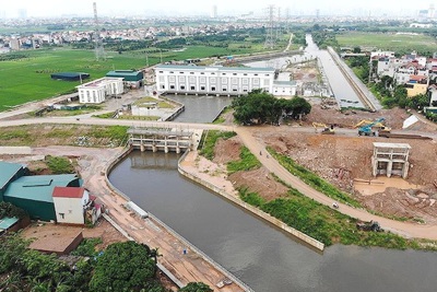 Công trình tiêu thoát nước lớn nhất phía Tây Hà Nội sẽ hoàn thành vào năm 2020