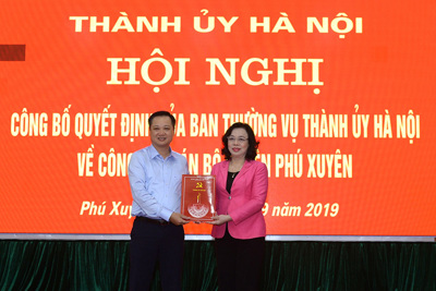 Ông Lê Ngọc Anh được điều động giữ chức Bí thư Huyện ủy Phú Xuyên