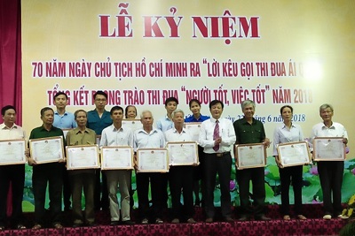 Huyện Ứng Hòa: Biểu dương 92 cá nhân đạt danh hiệu “Người tốt, việc tốt”