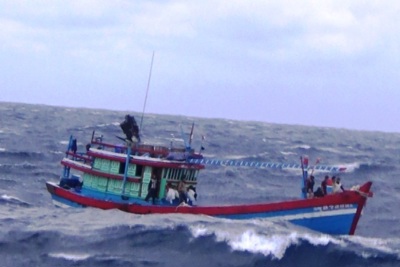 Một ngư dân Lý Sơn mất tích do sóng đánh văng khỏi tàu