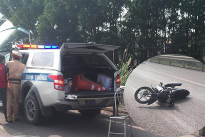 2 CSGT bị xe máy đâm trọng thương trên cao tốc Hà Nội - Thái Nguyên
