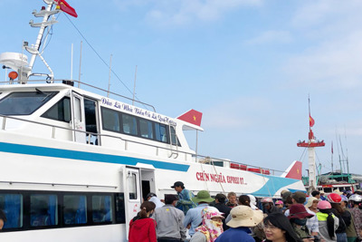 Tàu khách siêu tốc 2 thân đầu tiên hoạt động tuyến Sa Kỳ - Lý Sơn