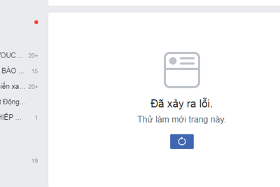 Facebook Việt Nam đang gặp sự cố