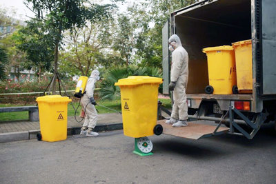 Thu gom rác trong các khu vực cách ly: Tuân thủ nghiêm ngặt quy trình