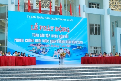 Quận Thanh Xuân có trên 15.000 học sinh biết bơi