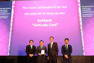 Thẻ tín dụng quốc tế SeALady được bình chọn là sản phẩm tiêu biểu của năm 2018