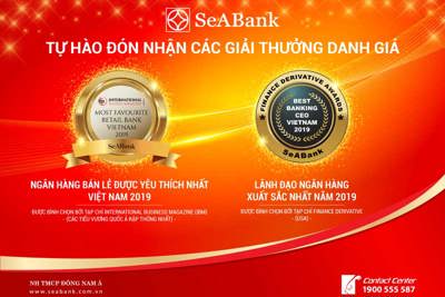 SeABank được vinh danh nhiều giải thưởng quốc tế uy