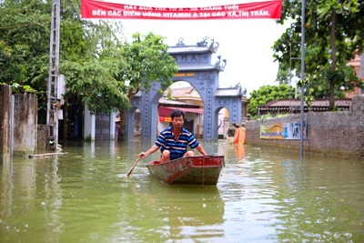 Tình hình ngập lụt tại các huyện trên địa bàn TP Hà Nội