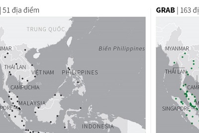 [Infographics] So sánh hoạt động của Uber và Grab tại Đông Nam Á