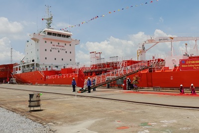 Hải Phòng: Bàn giao tàu trọng tải 6.500 tấn đầu tiên xuất khẩu sang Hàn Quốc