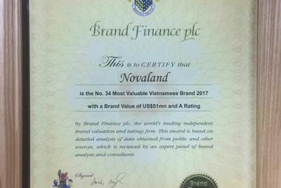 Novaland được vinh danh Top 50 thương hiệu giá trị nhất Việt Nam