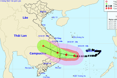 Thông tin mới nhất về bão số 6 sẽ đổ bộ vào Nam Trung Bộ trong tối nay