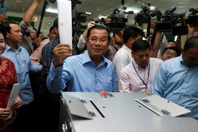Đảng cầm quyền Campuchia tuyên bố chiến thắng áp đảo trong cuộc bầu cử Quốc hội
