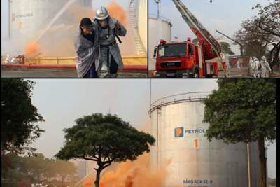 Khống chế đám "cháy" ở Tổng kho xăng dầu Đức Giang, giải cứu nhiều người mắc kẹt