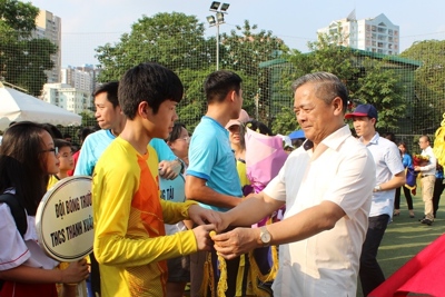 25 đội tham gia giải bóng đá thiếu niên - nhi đồng quận Thanh Xuân