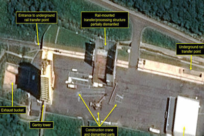 Triều Tiên tiếp tục tháo dỡ bãi thử động cơ tên lửa Sohae