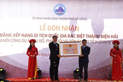 Đà Nẵng đón nhận Bằng xếp hạng Di tích quốc gia đặc biệt Thành Điện Hải