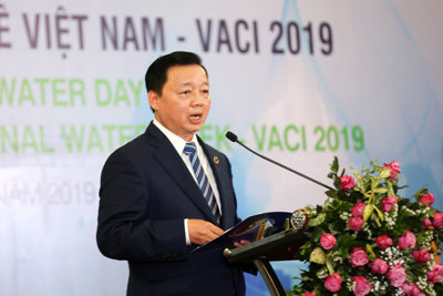 Bộ trưởng Trần Hồng Hà kêu gọi sử dụng hợp lý tài nguyên nước để phát triển bền vững
