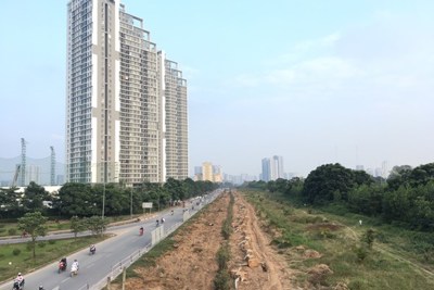 Từ 2/3, đường gom Đại lộ Thăng Long được tổ chức một chiều