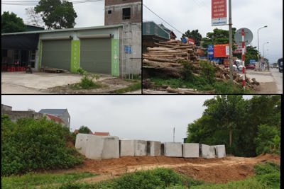 Tại huyện Chương Mỹ: Nhiều công trình xây dựng lấn chiếm hành lang đê ở Trường Yên