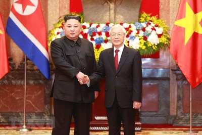 Hình ảnh Lễ đón Chủ tịch Triều Tiên Kim Jong-un thăm Việt Nam