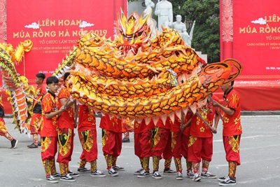 Tưng bừng liên hoan nghệ thuật Múa rồng Hà Nội 2019