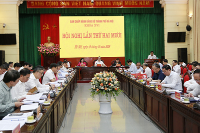 Hội nghị lần thứ 20 Ban Chấp hành Đảng bộ TP Hà Nội: Đánh giá việc thực hiện nhiệm vụ chính trị 9 tháng đầu năm 2019