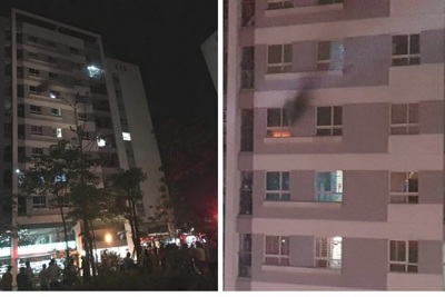 Hà Nội: Cháy chung cư ở Tứ Hiệp, hàng trăm cư dân hoảng loạn