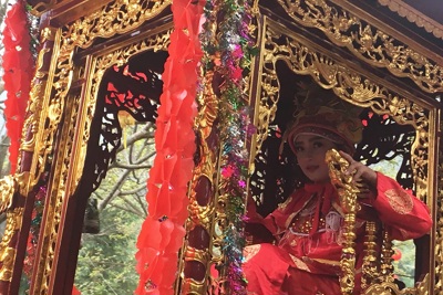 “Nữ tướng trẻ” 12 tuổi tại lễ hội Gióng 2019